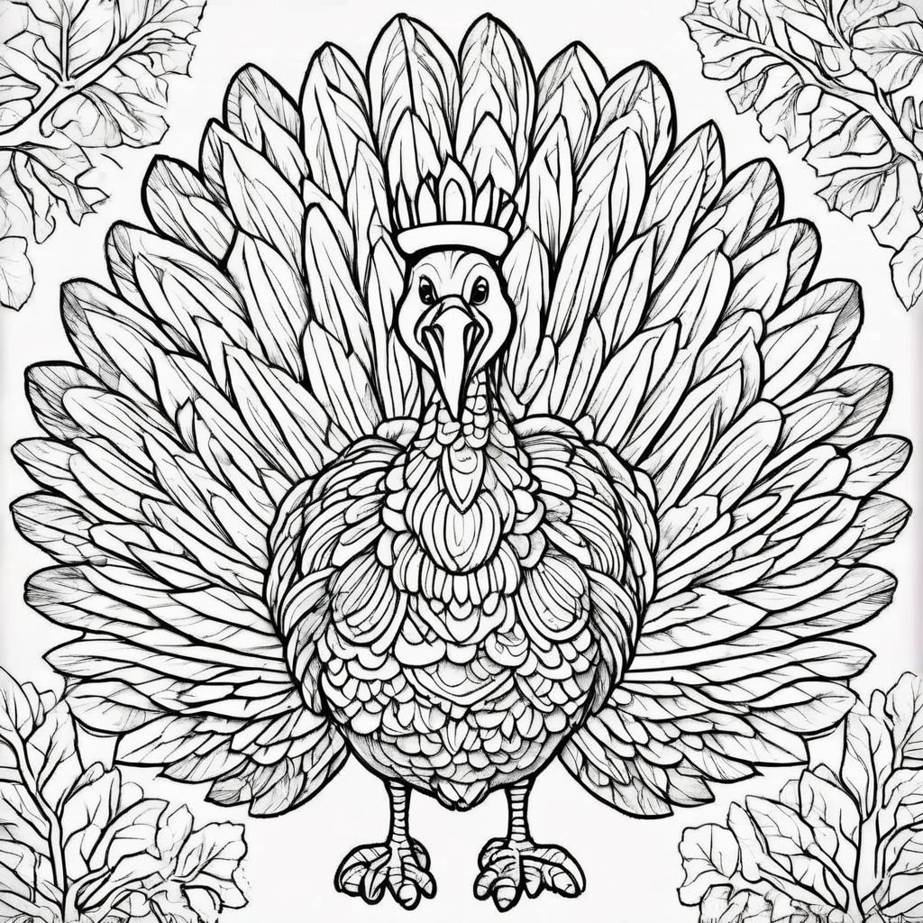 turkey coloring page - Easy how to drawing