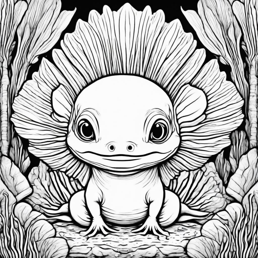 Coloring Page Axolotl Easy How To Drawing Coloring page axolotl easy how to drawing