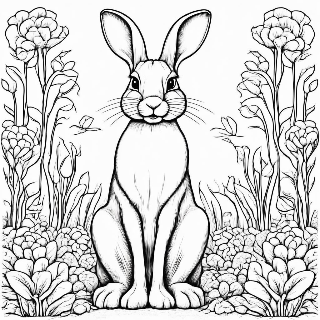 Bunny Coloring Easy