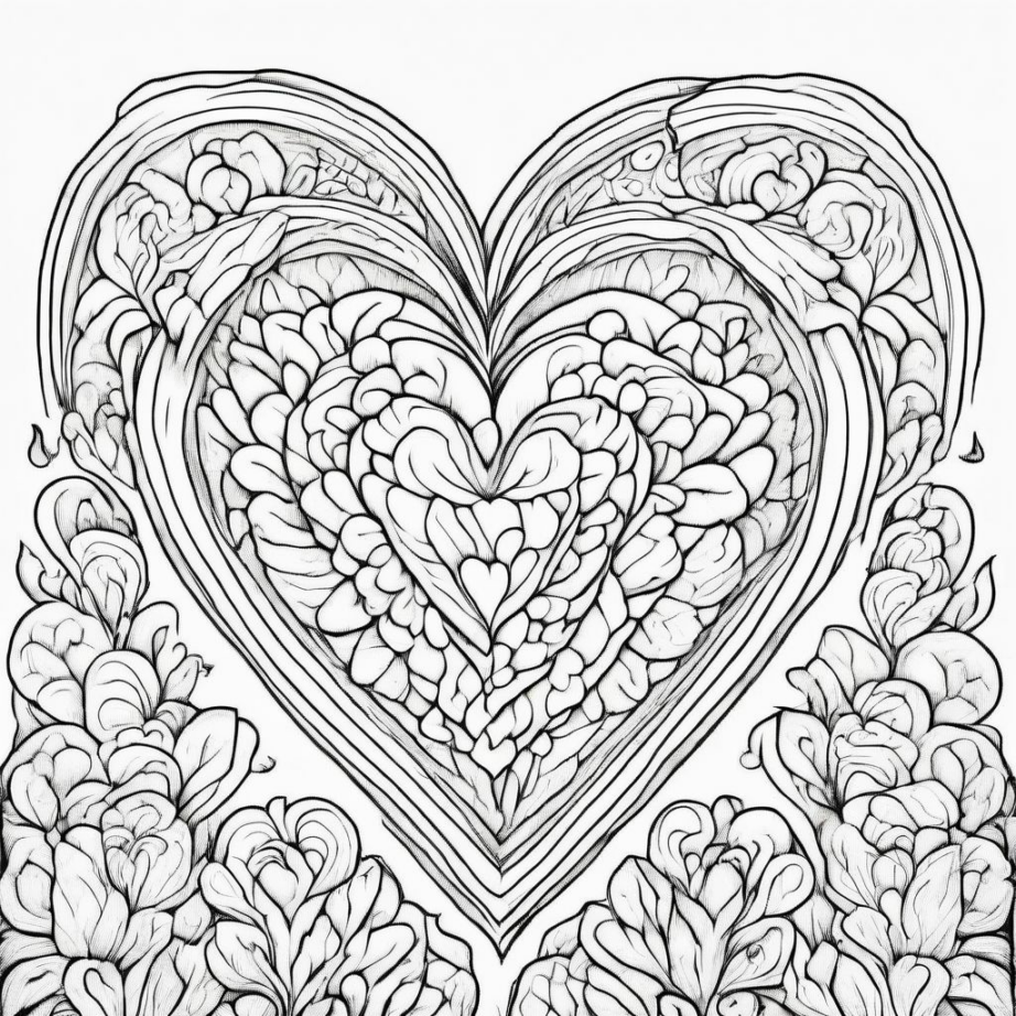Coloring Page Hearts Easy How To Drawing Coloring page hearts easy how to drawing