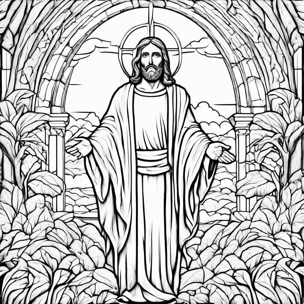 coloring page jesus - Easy how to drawing
